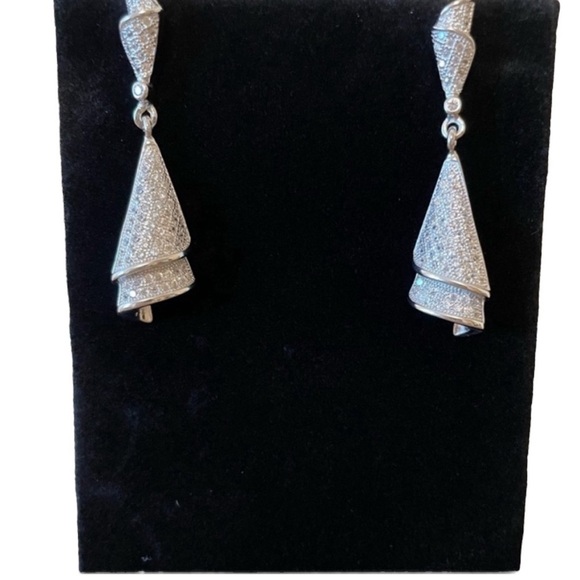 Jewelry - NWT Sterling Silver 925 CZ Zirconia Drop Earrings